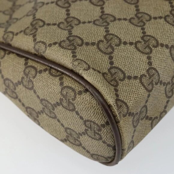 GUCCI GG Supreme Web Sherry Line Clutch Bag PVC Beige Red 75 01 012 Auth th6368 - Picture 11 of 16